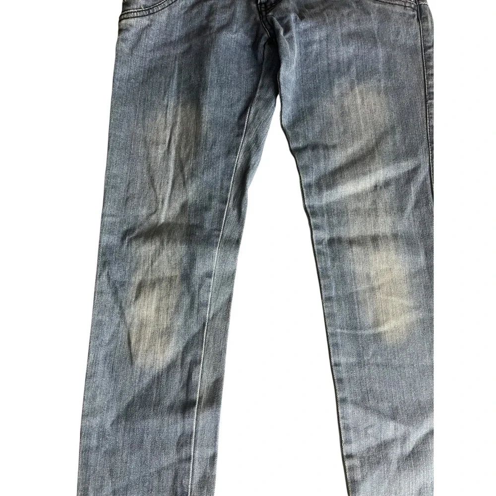 Crystal Vogue Jeans Girls 14 Blue Rhinestone‎ Embellished Y2K Skinny